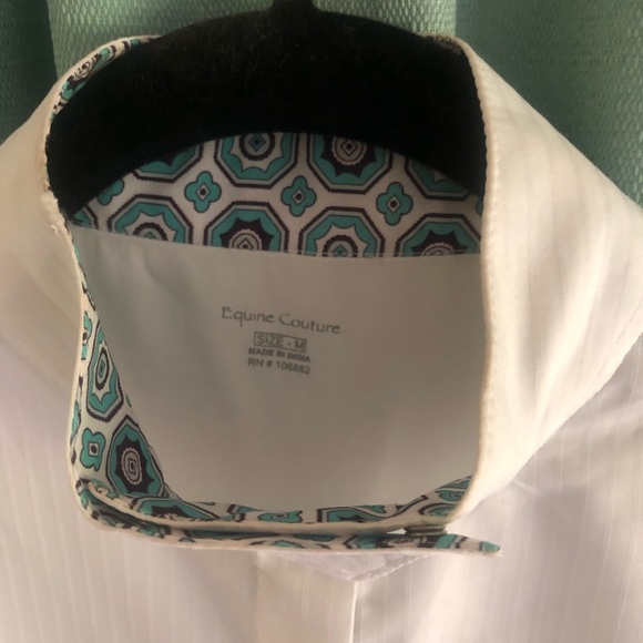 Equine Coutour Tops - Equine Coutour Size Medium Short Sleeve Huntseat Shirt. Vented Underarms